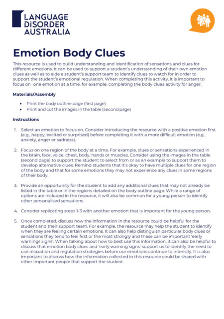 Emotion Body Clues