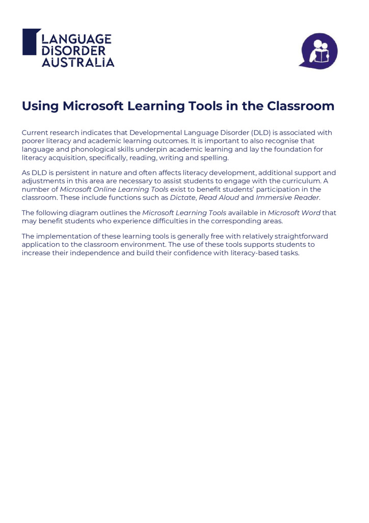 Microsoft Learning Tools in the Classroom