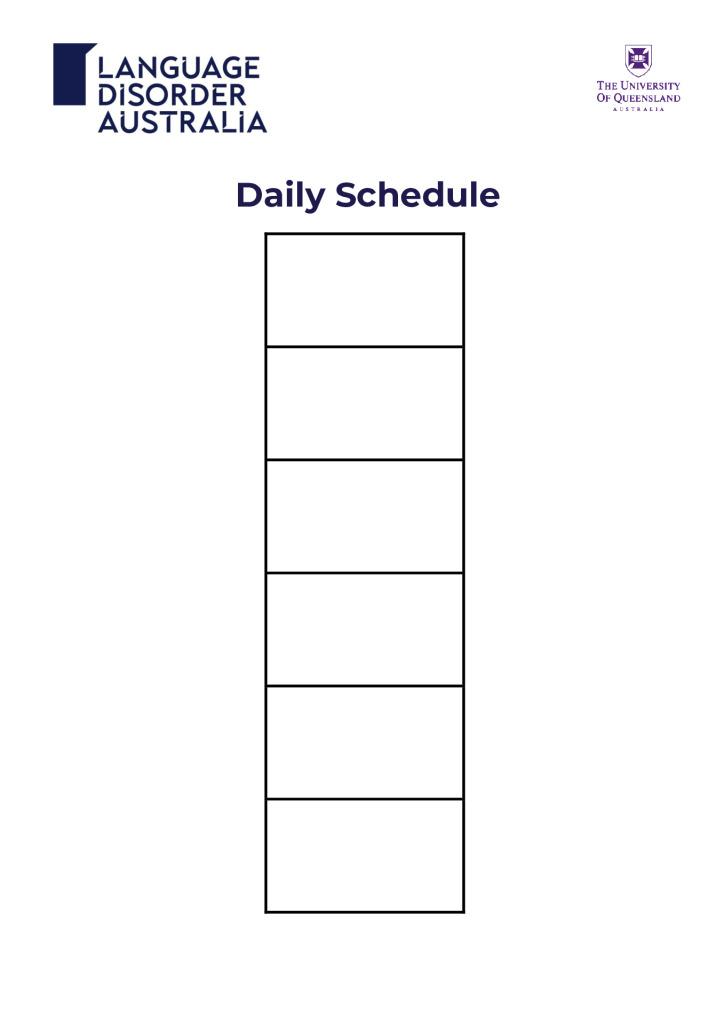 Daily Schedule Visuals