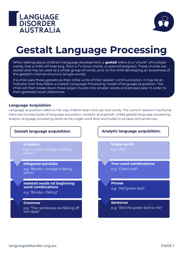 Gestalt Language Processing